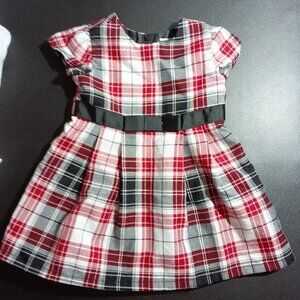EST 1989 Plaid Dress 12-18M